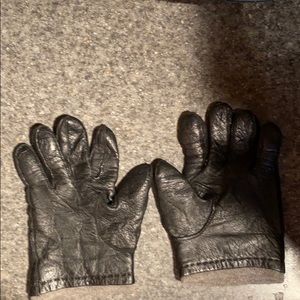 Men’s Medium Black Leather Vintage Driving Gloves